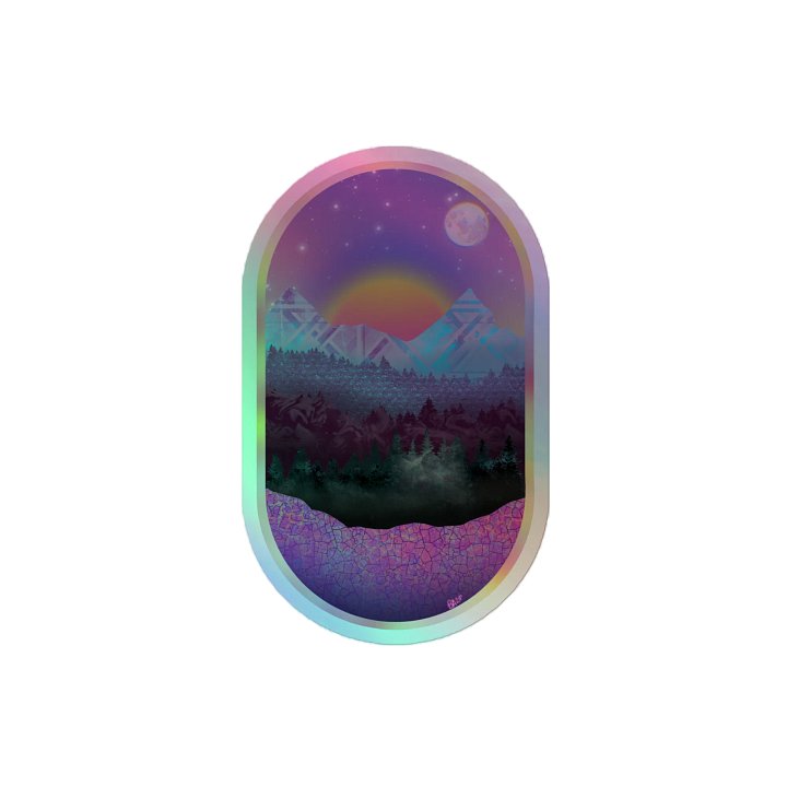 Mountain Realm Holographic Sticker product image (2)
