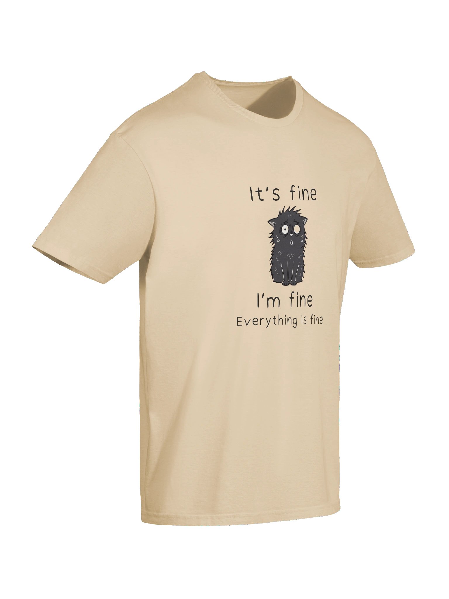 Anxious Cat 'It's Fine' T-Shirt product image (24)