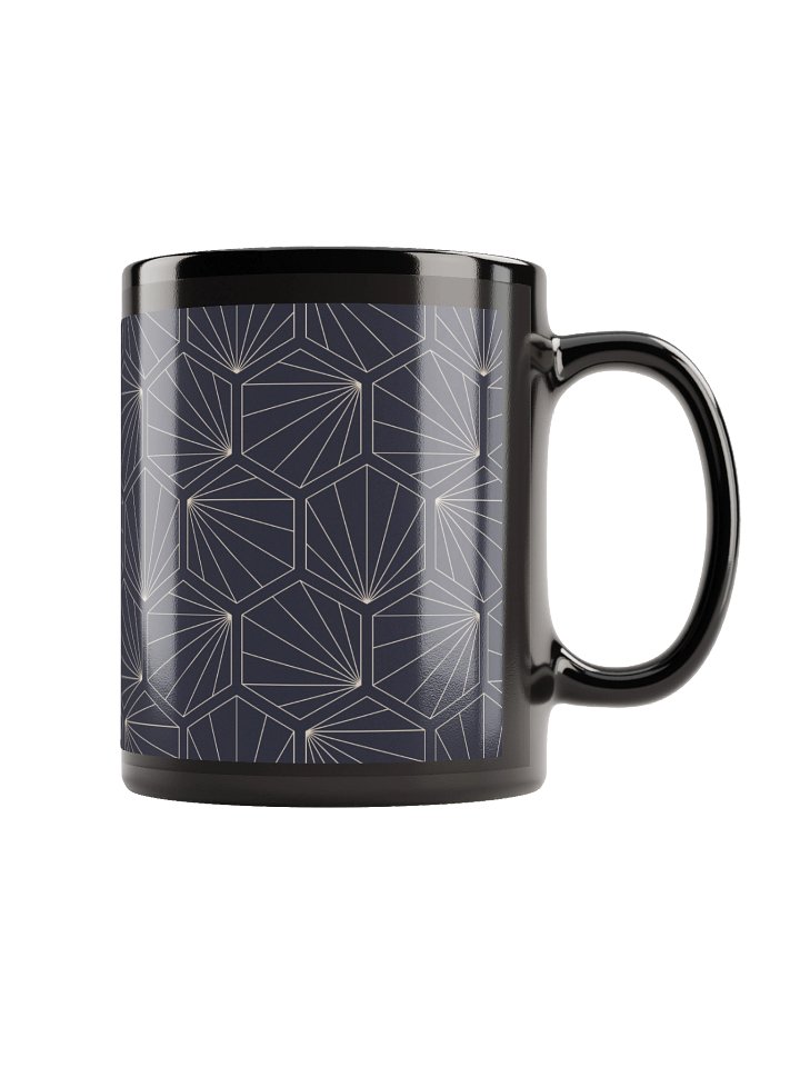 Sleek and Stylish: The Minimalist Black Glossy Mug Design product image (1)