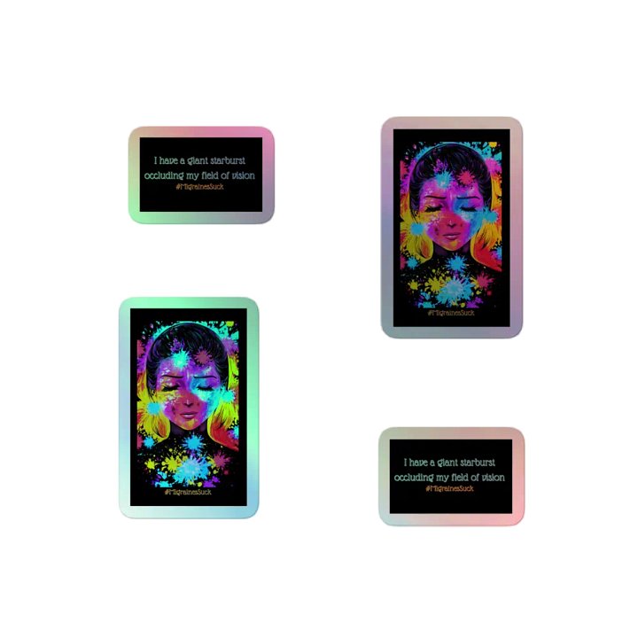 Migraines, Ocular Starbursts, Holo Sticker Pack product image (2)