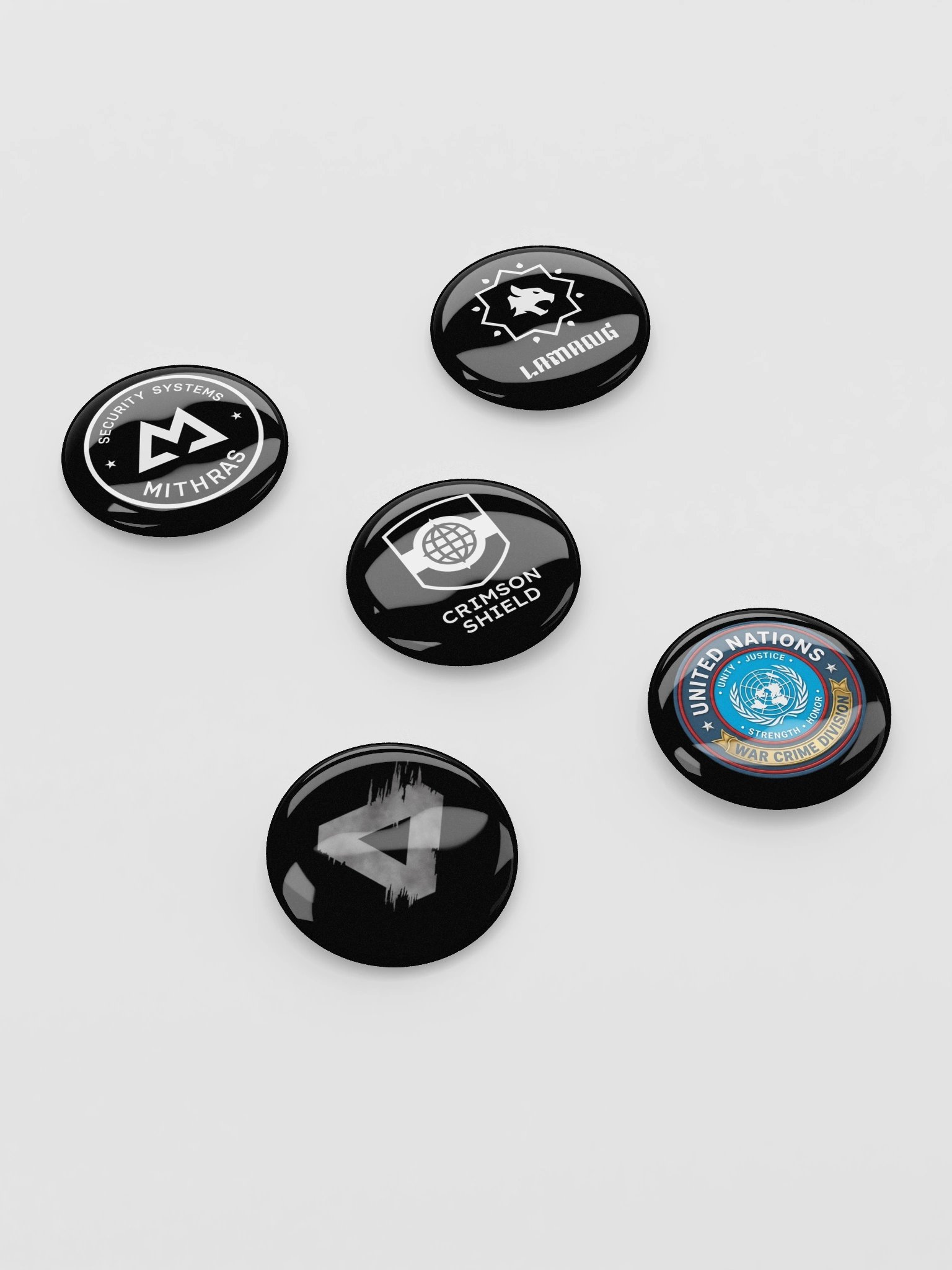 United Nations War Crime Division/PMC/GZW Smoke Logo Pins product image (2)