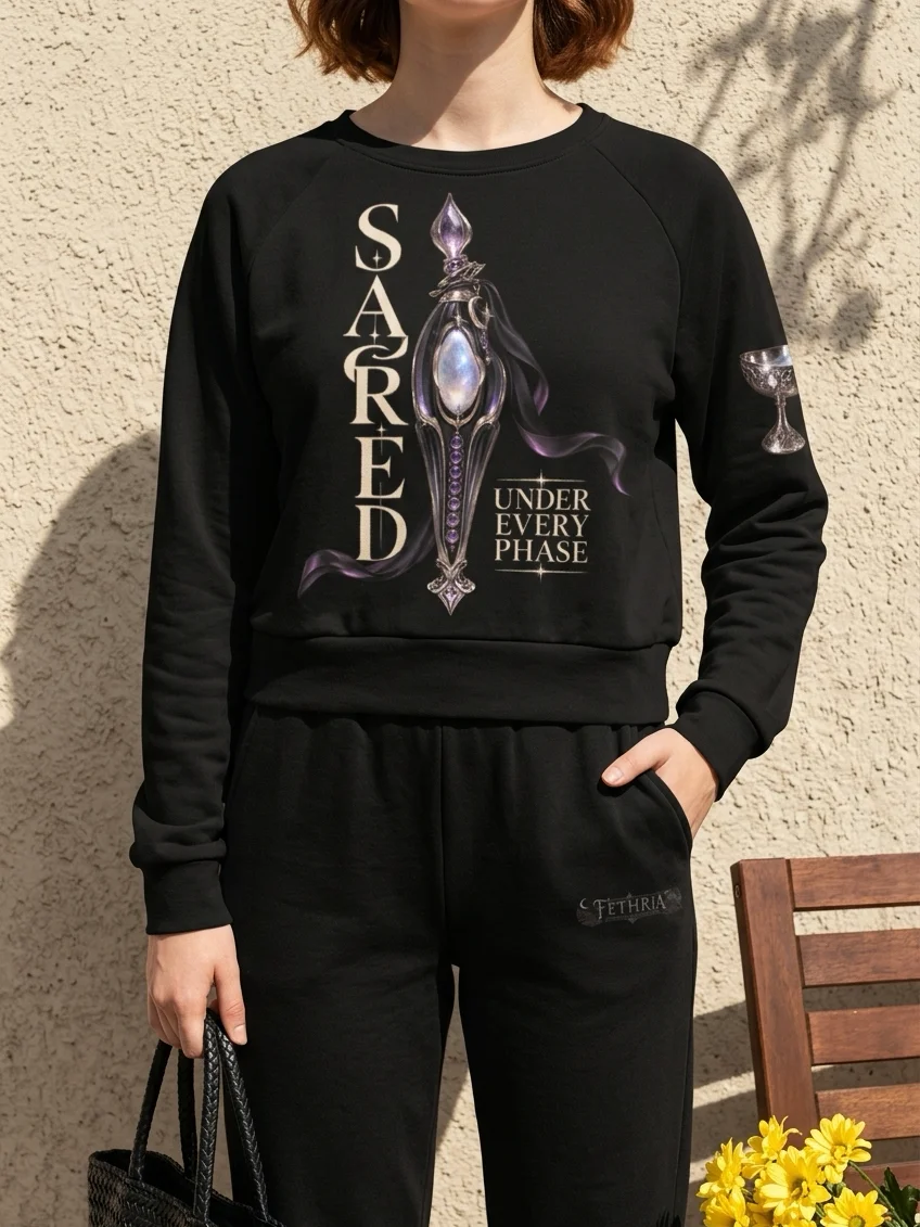 Fethria | The Moon Answers To Her: Eco-Luxe Celestial Crop product image (7)