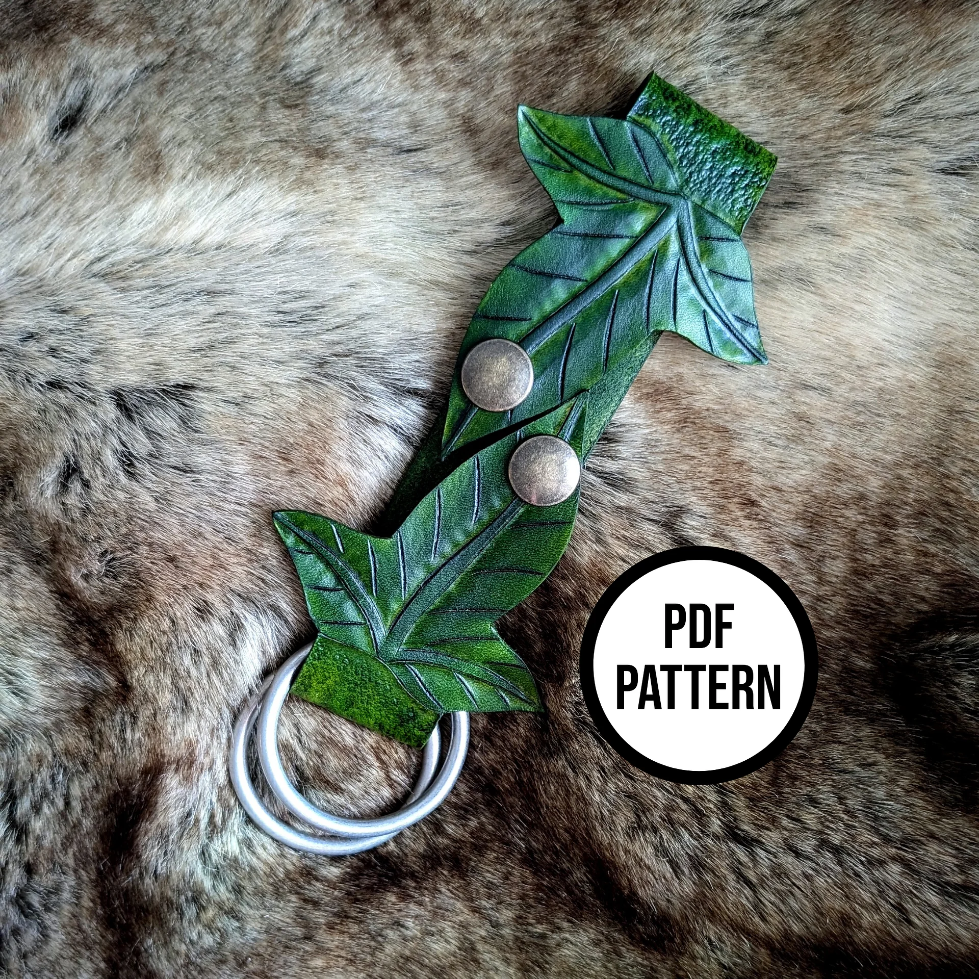 Leather Mallorn Leaf Belt Loop - PDF Pattern for Leathercraft product image (5)