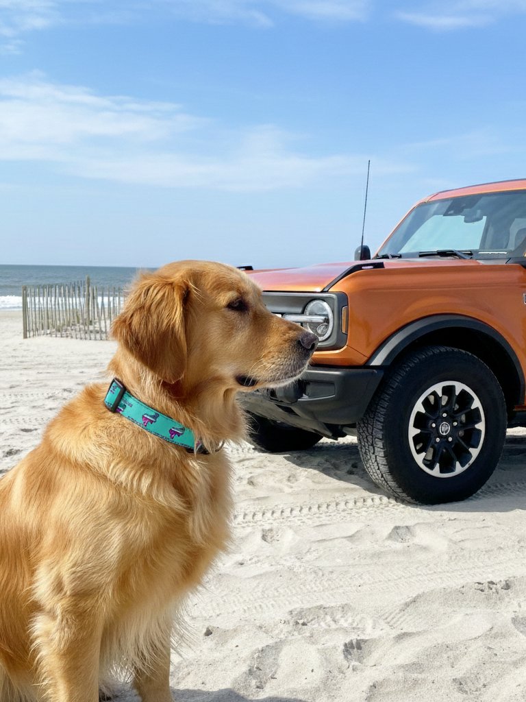 2026 Bronco Beach Bash OBX / Destination Bigfoot Bronco Collab Dog Collar Dark Turquoise (Multiple Sizes Available) product image (1)