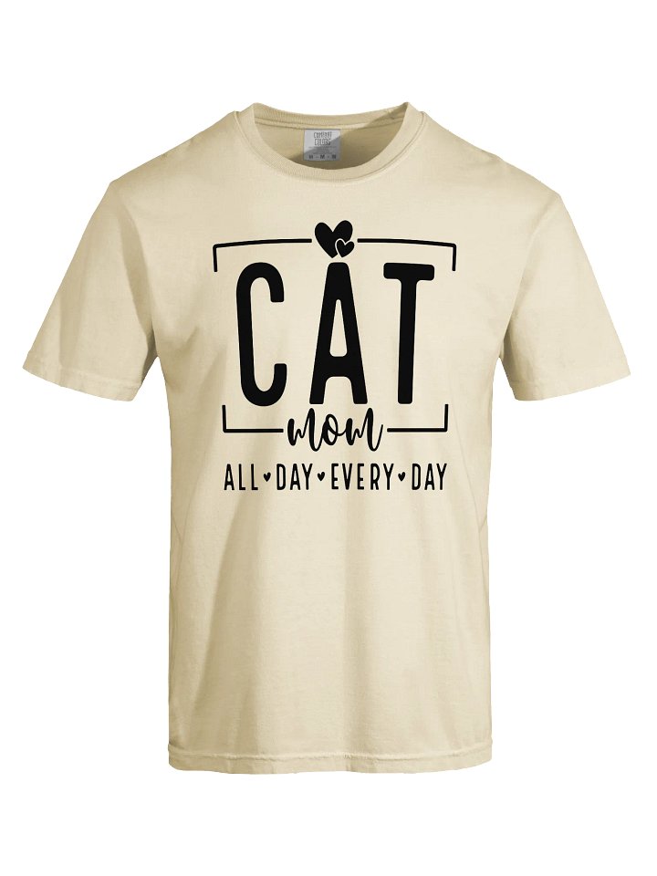 Cat Mom T-Shirt – Relaxed Fit Heavyweight Unisex Cotton T-Shirt product image (1)