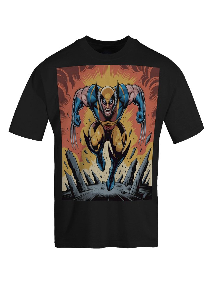Inferno Claws: Wolverine Faded Berserker Oversized T-Shirt product image (1)