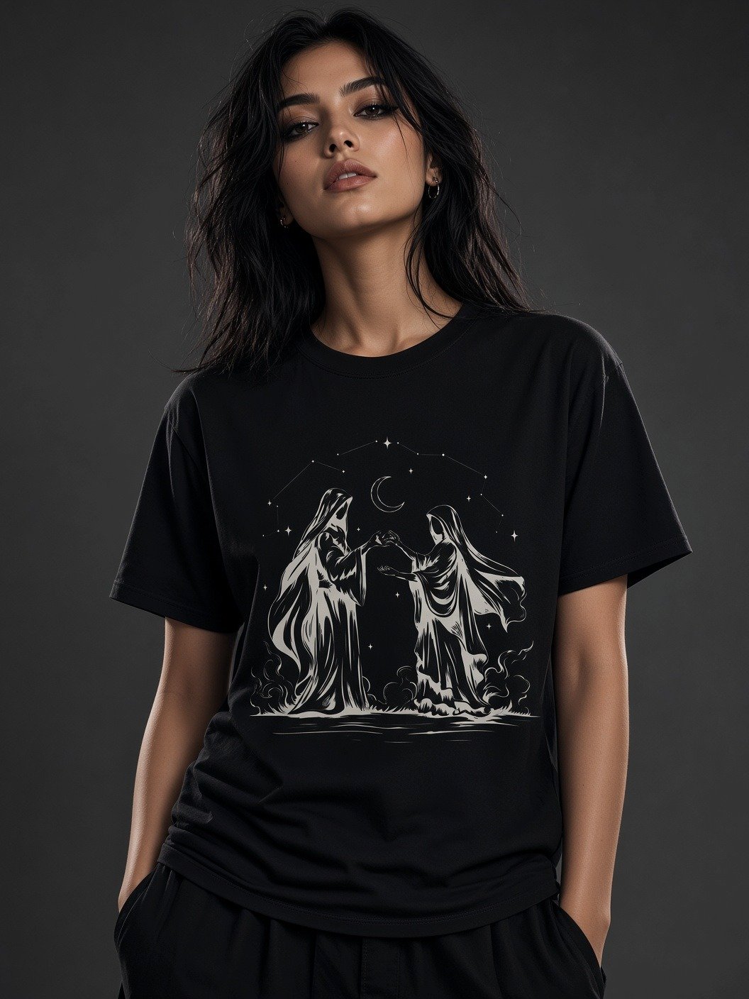 The Sacred Alignment // Shrouded Lovers Heavyweight Tee product image (1)