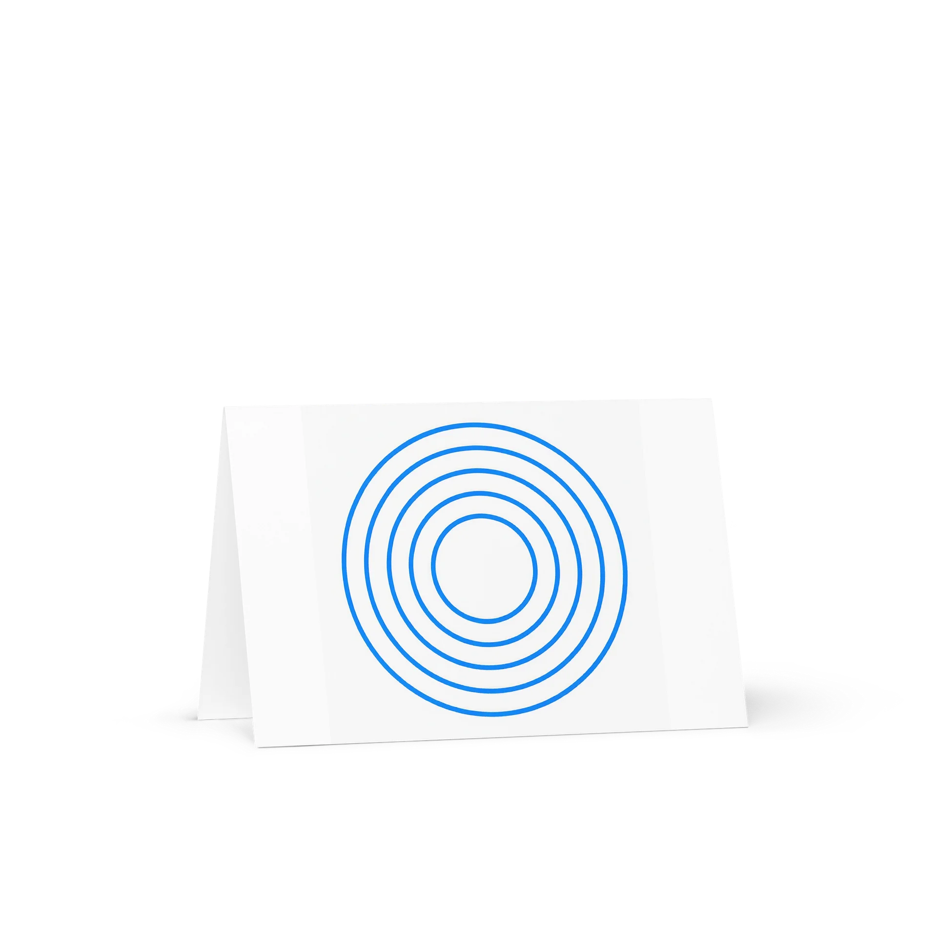 Blue Concentric Circles Greeting Card product image (1)
