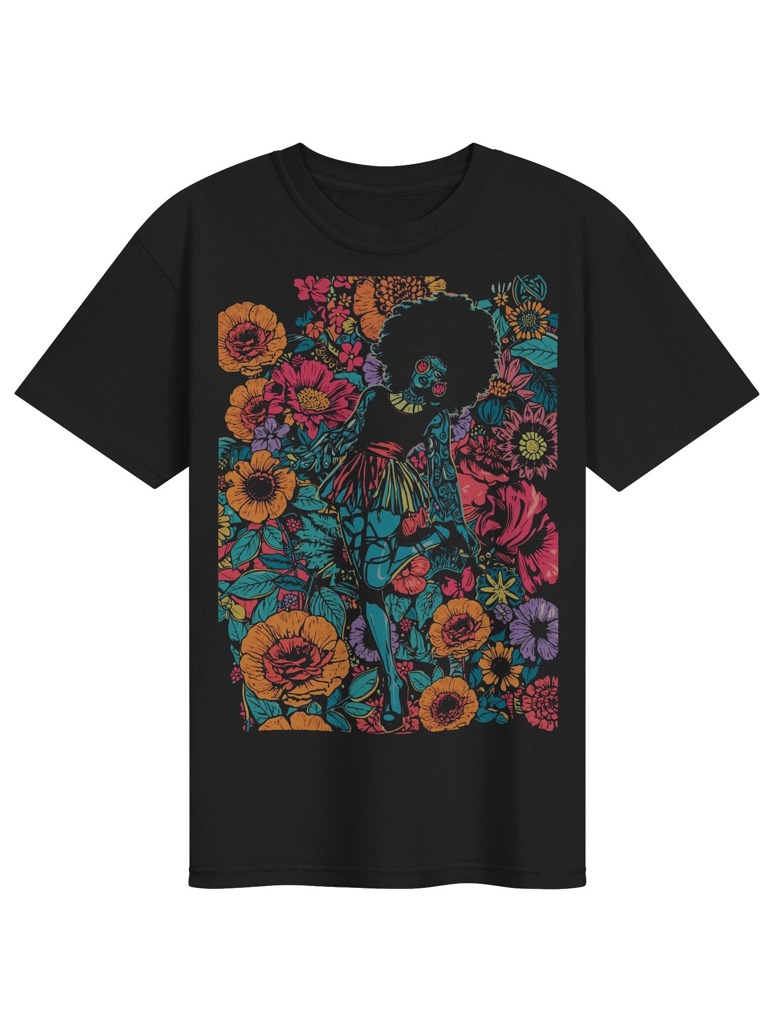Afro Bloom Pop-Art Heavyweight Tee product image (1)
