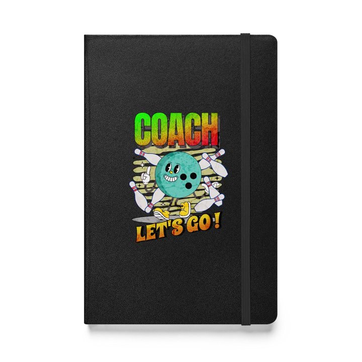 Retro Mascot Coach Bowling Motivational Hardcover Journal product image (1)