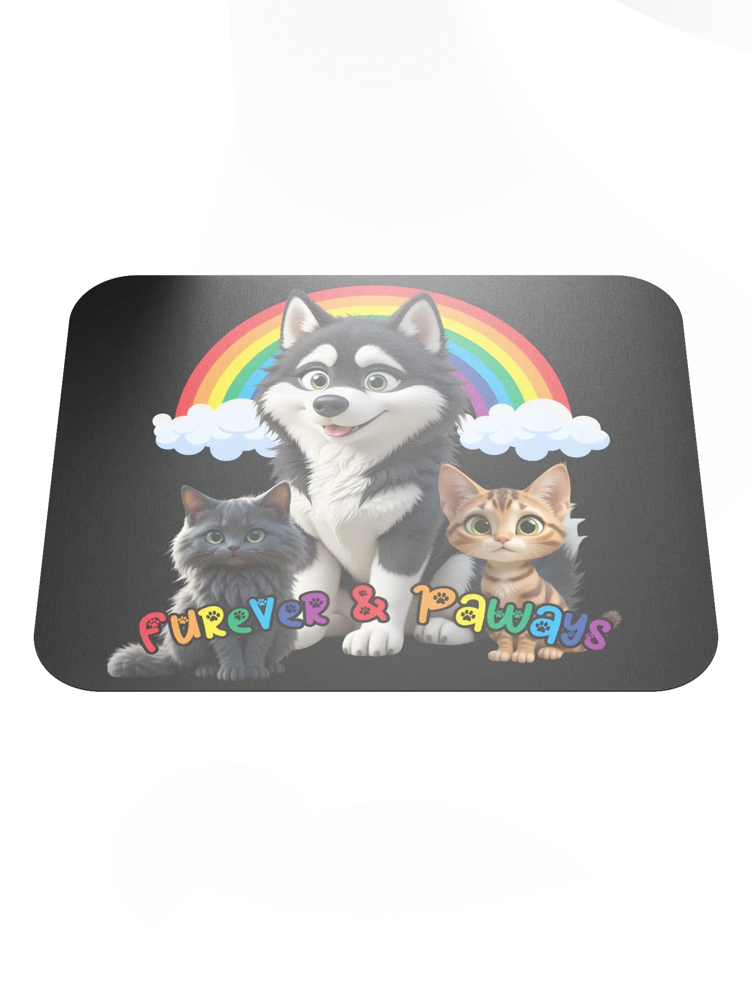 Furever & Paways Rainbow Mouse Pad product image (1)