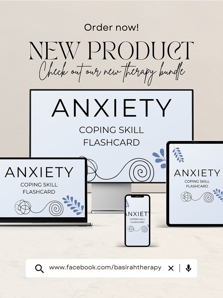 Anxiety Coping Skills Flash Cards product image (1)