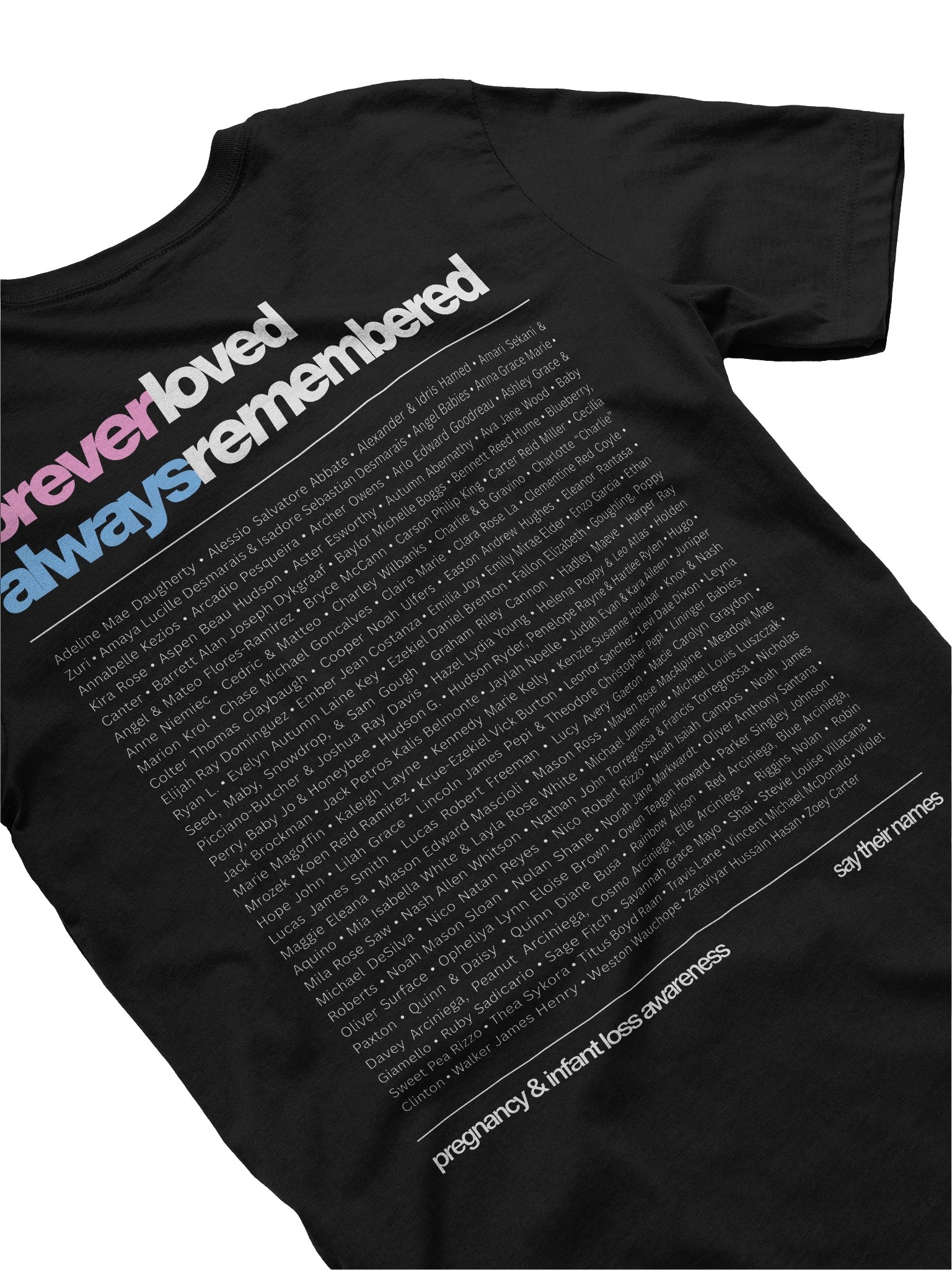 'Halo & Wings' 2026 Memorial Shirt (soft, dark) product image (4)