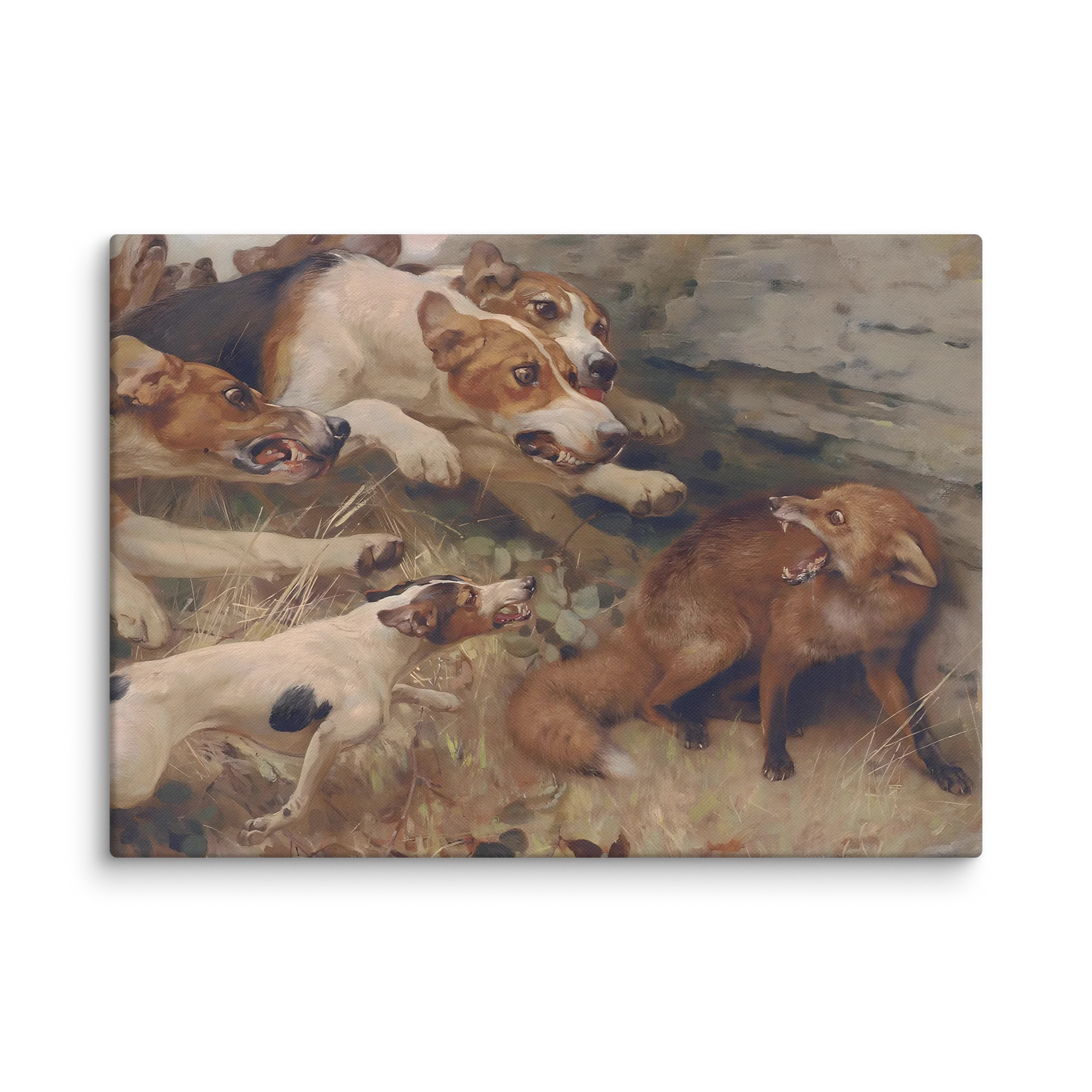 Antique English Fox Hunting Decor Canvas Print product image (36)