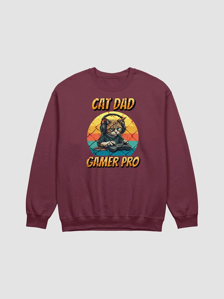 Cat Dad Gamer Pro Crewneck Sweatshirt product image (9)