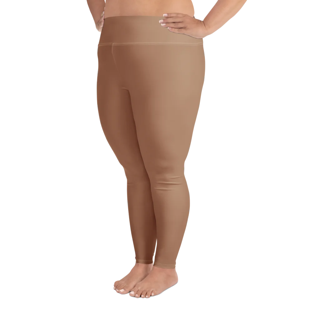 Tan All-Over Print Plus Size Leggings product image (6)