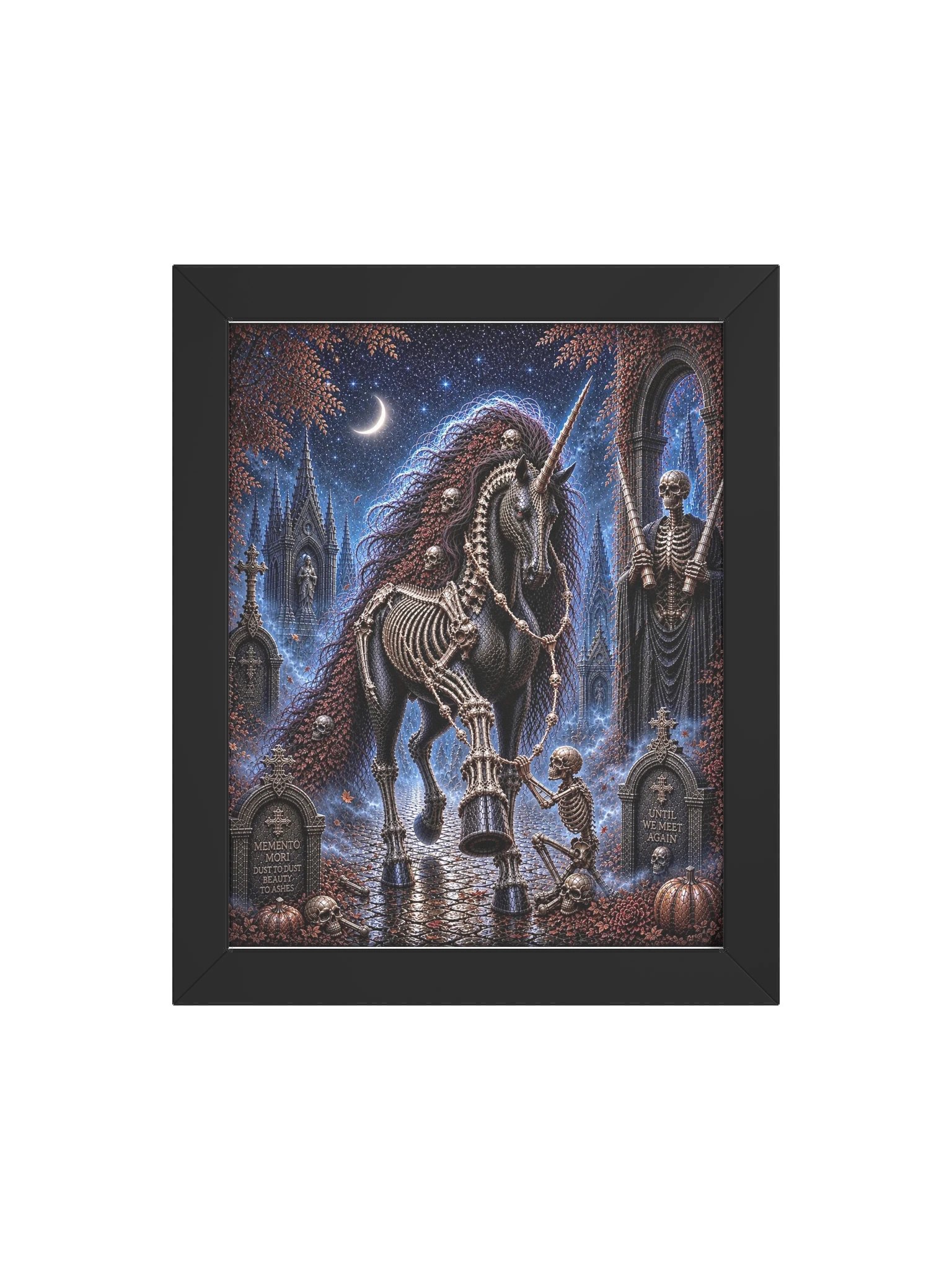 Skeleton Unicorn Framed Poster product image (46)