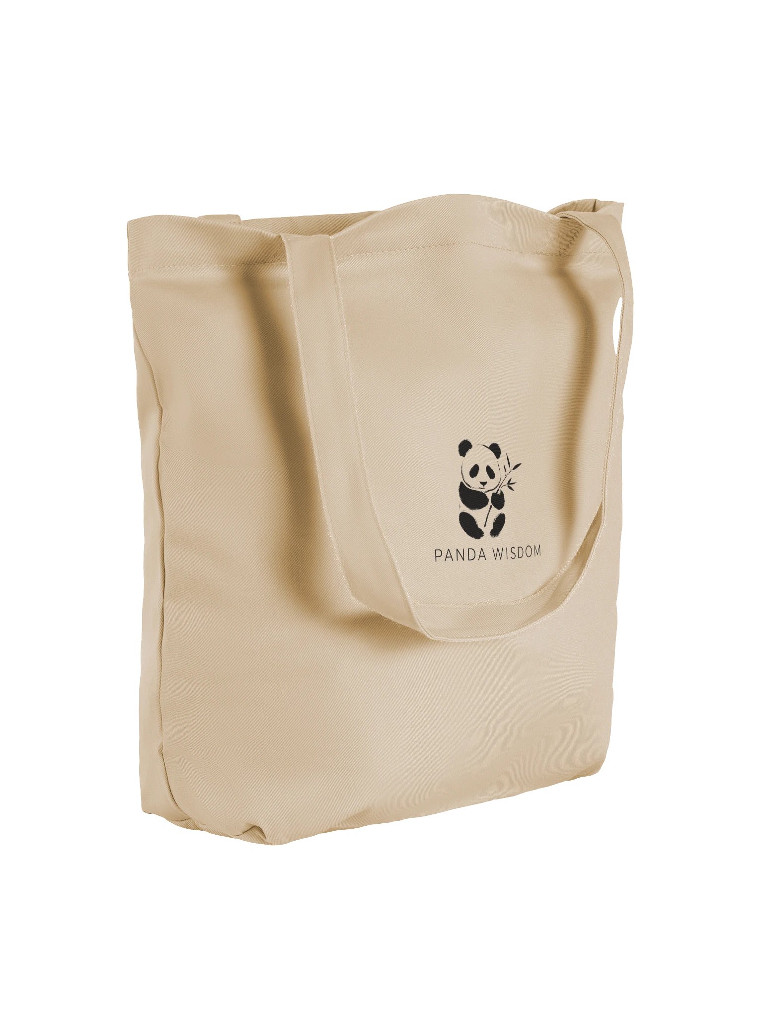 Panda Wisdom Eco-Friendly Tote Bag - Black on Oyster product image (2)