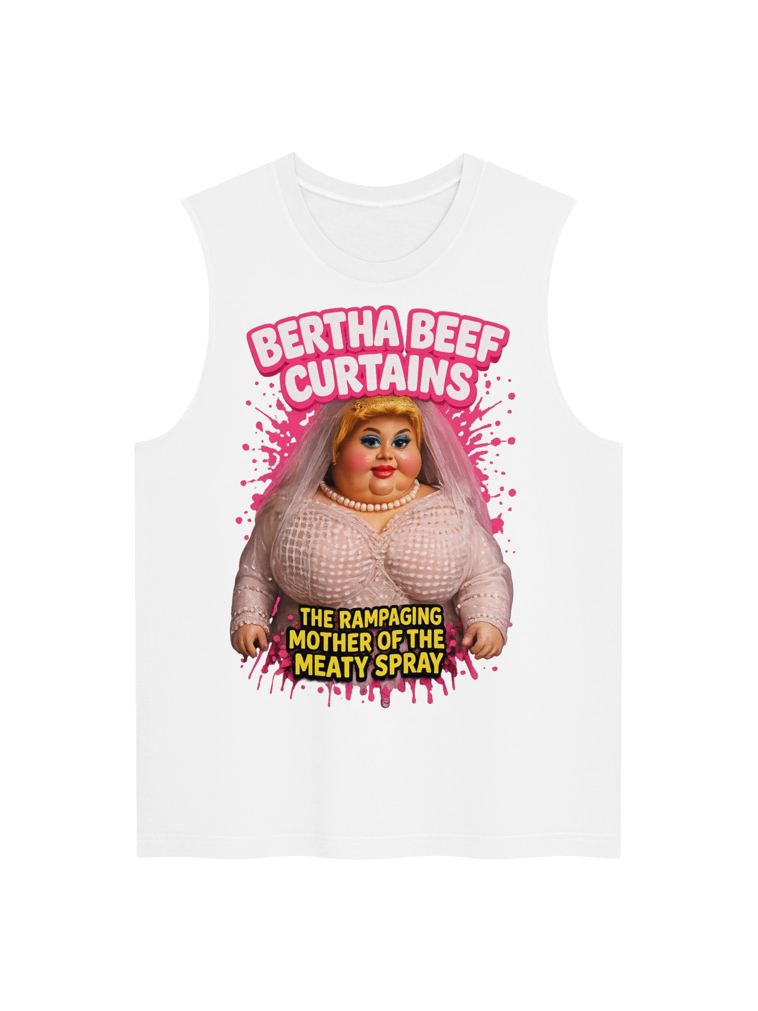 666 Toys | Bertha Beef Curtains | The Rampaging Mother Of The Meaty Spray | Bella+Canvas Unisex Muscle Tank product image (3)