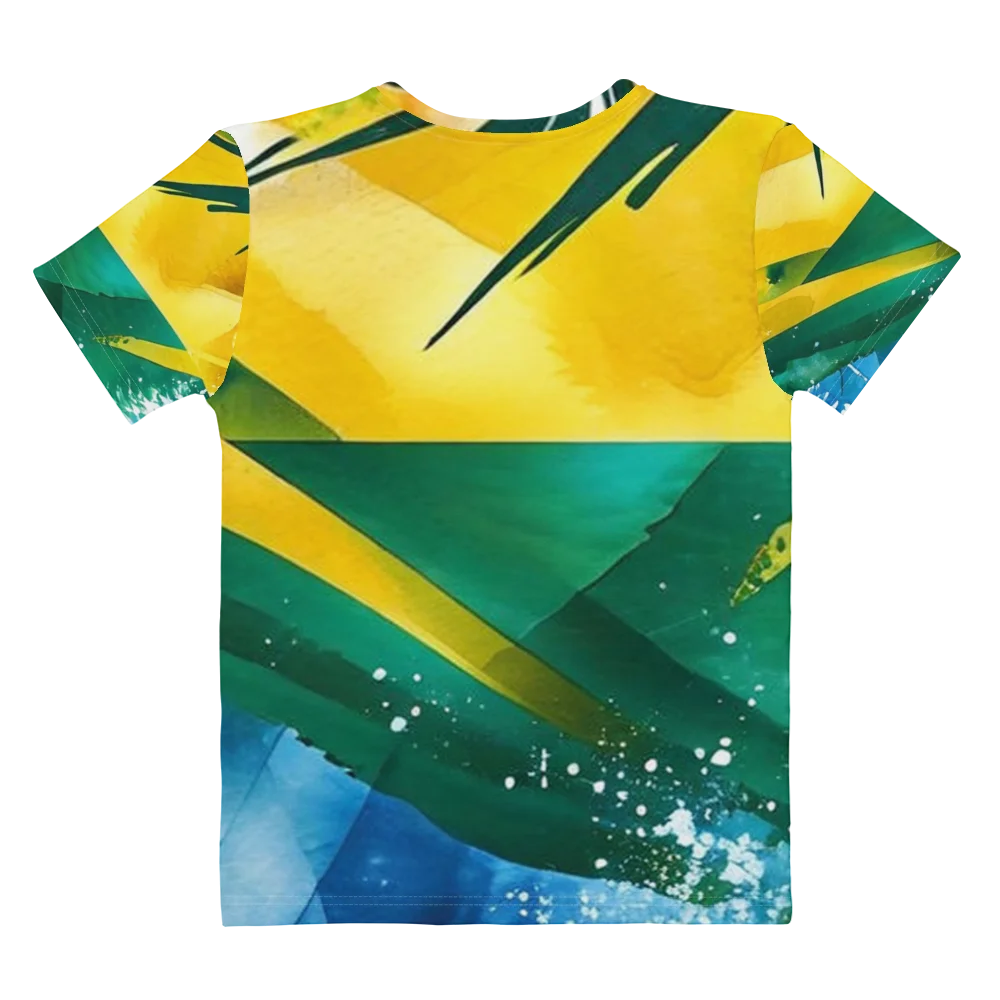 St. Vincent and the Grenadines - SVG Abstract Diplomat Print | Women’s Cotton Crew Neck T-Shirt product image (3)