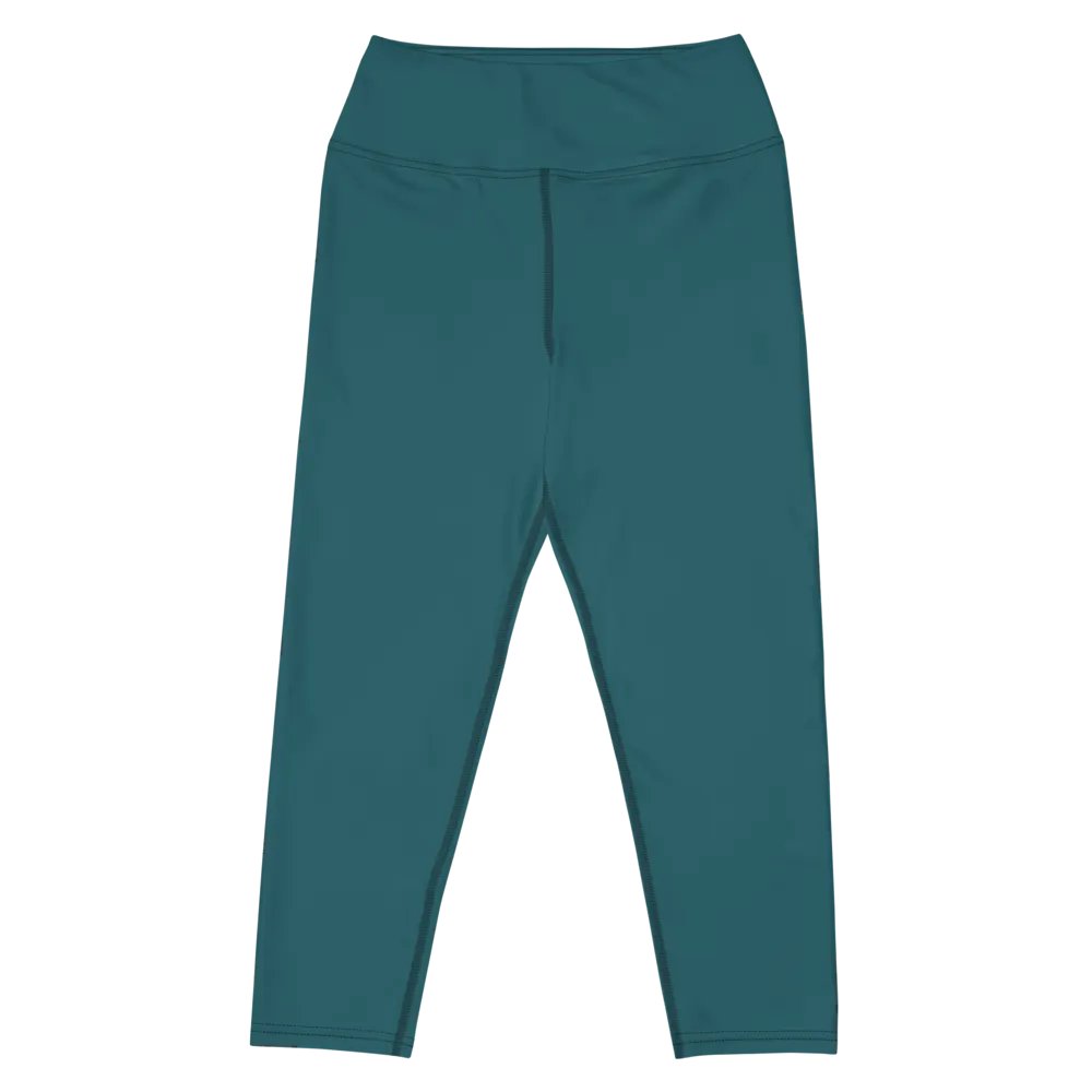 Teal High-Waist Capri Leggings product image (7)