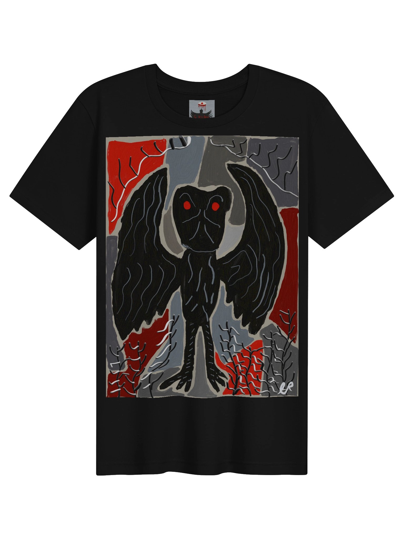Red-Eyed Abstract Mothman Creature Tee product image (1)