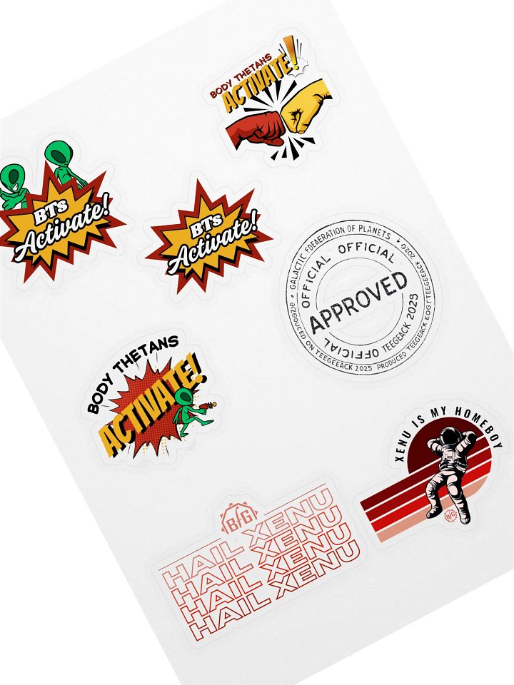 Xenu & the Body Thetans Multi-Sticker Pack product image (1)