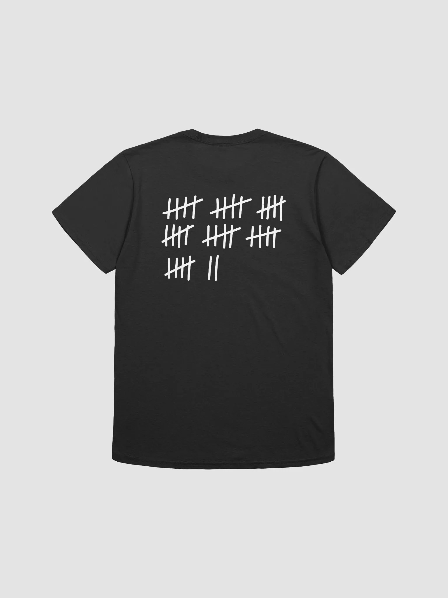 Tally Marks tee (white writing) product image (1)
