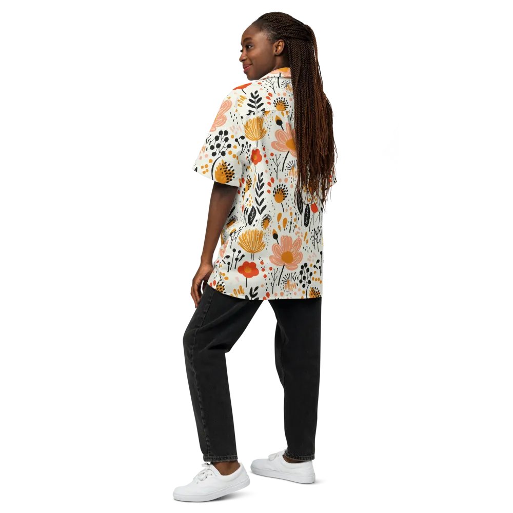 Retro Flowers Peach Hawaiian Shirt product image (12)