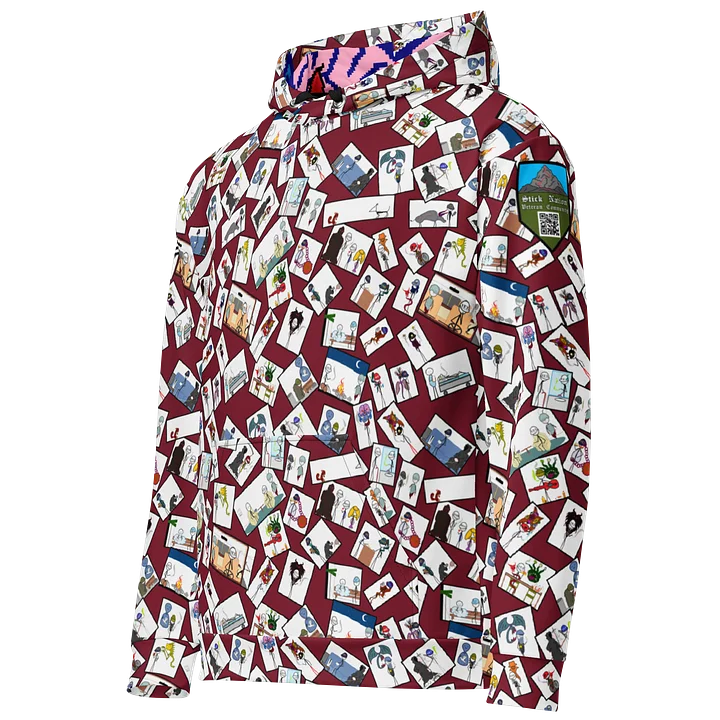 Stick Vet Comic Pannels Hoodie RED product image (2)