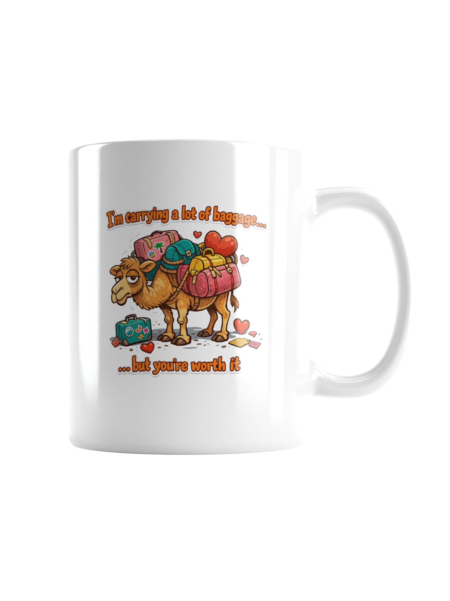 Valentine's Day Gift for Him/Her - "You're Worth It" Camel Mug - Funny Relationship Gift product image (2)