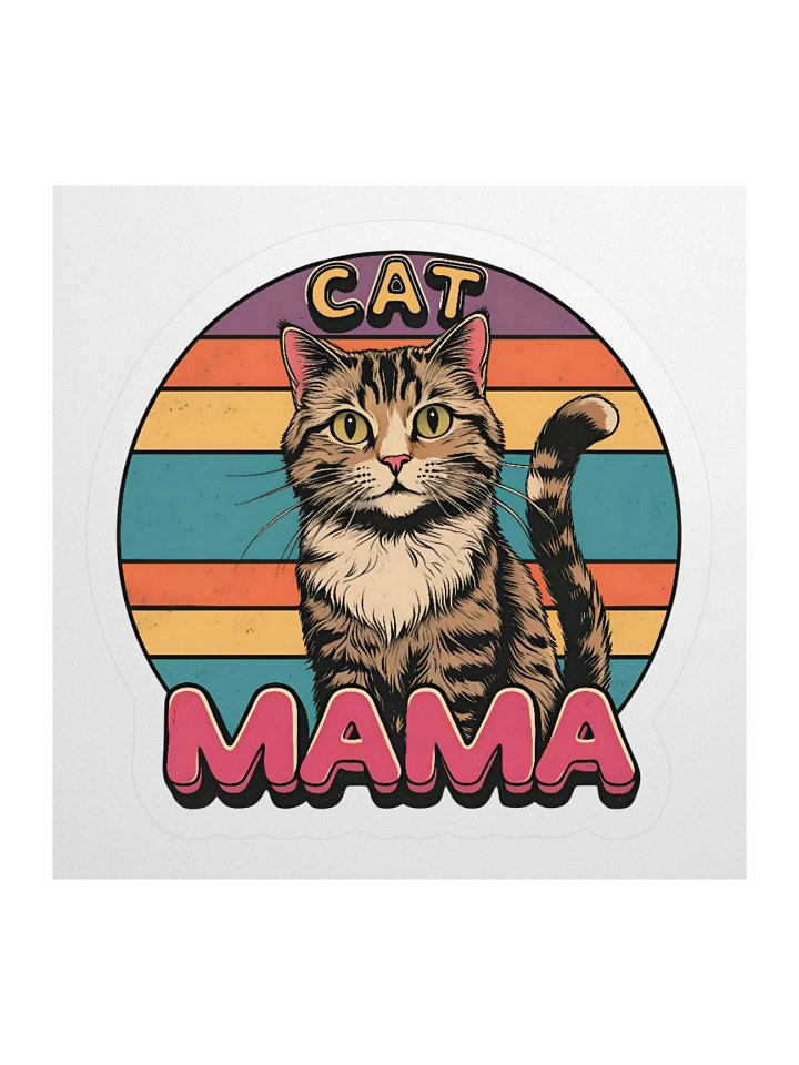 Cat Mama Kiss Cut Stickers product image (1)