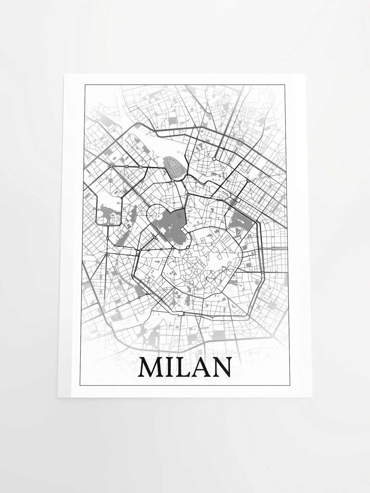 Milan, Italy, city map print product image (17)
