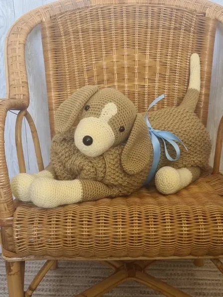 Beagle Dog Crochet Baby Blanket Pattern - Pram Toy & Play Mat PDF - Crafting Happiness product image (2)