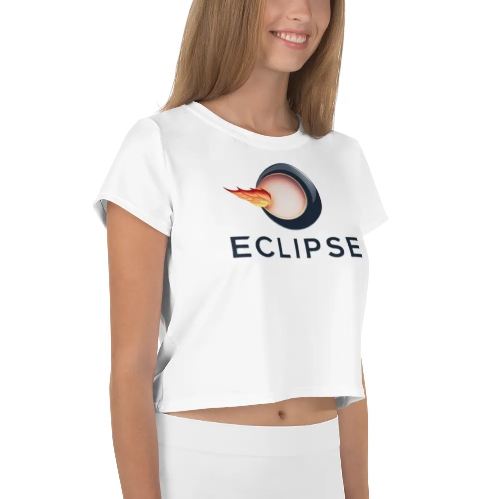 Eclipse Women's Crop Tee - Celestial White Design product image (9)