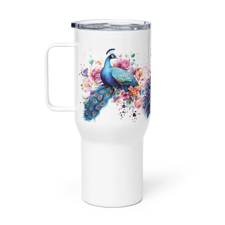 Vibrant Peacock Paradise Travel Mug product image (1)