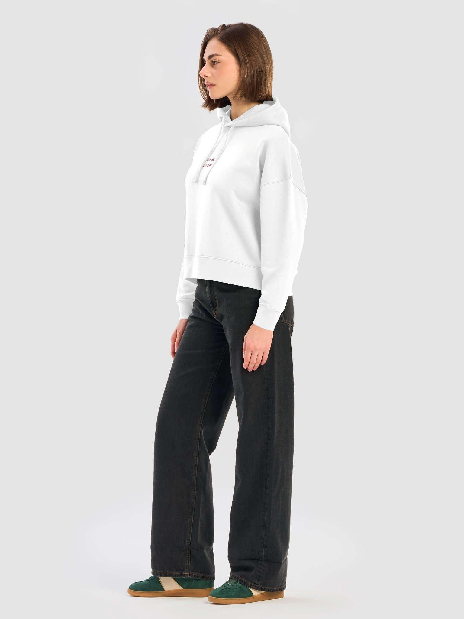 Don't be a LOSER womens hoodie (white) product image (7)