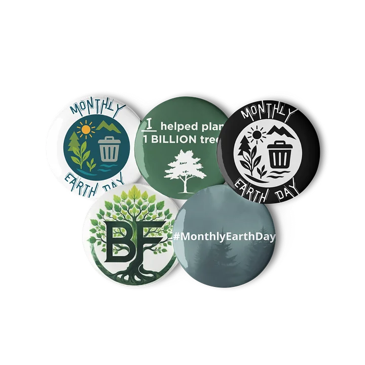 Monthly Earth Day Pin Buttons (25 Trees Planted) product image (2)