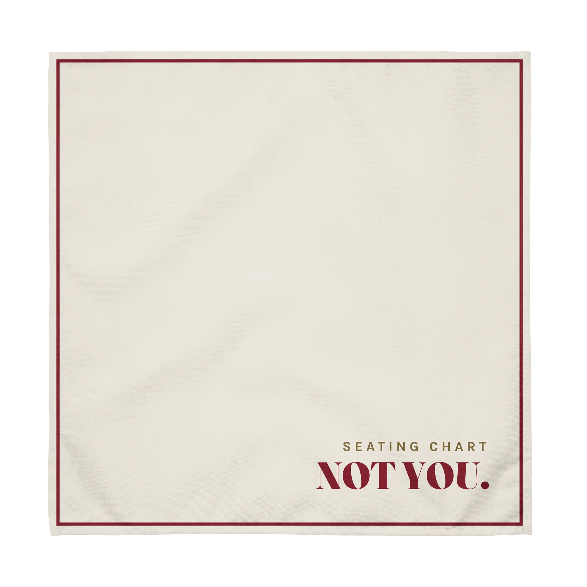 "Seating Chart: Not You" Cloth Napkins (Set of 4) product image (4)