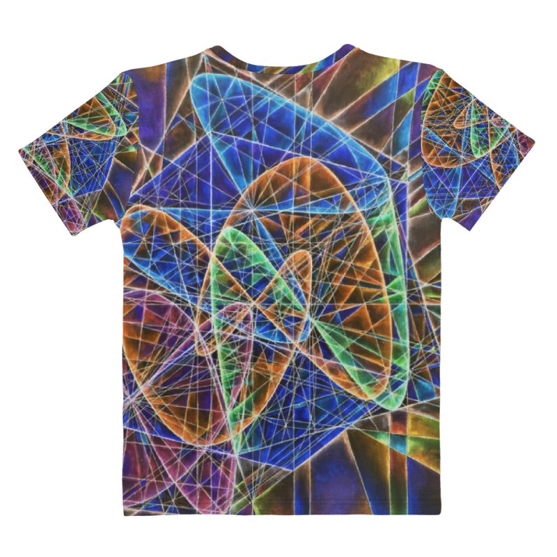 Lissajous Trilogy - Geometric Negative Art Women's Crew Neck T-Shirt product image (4)