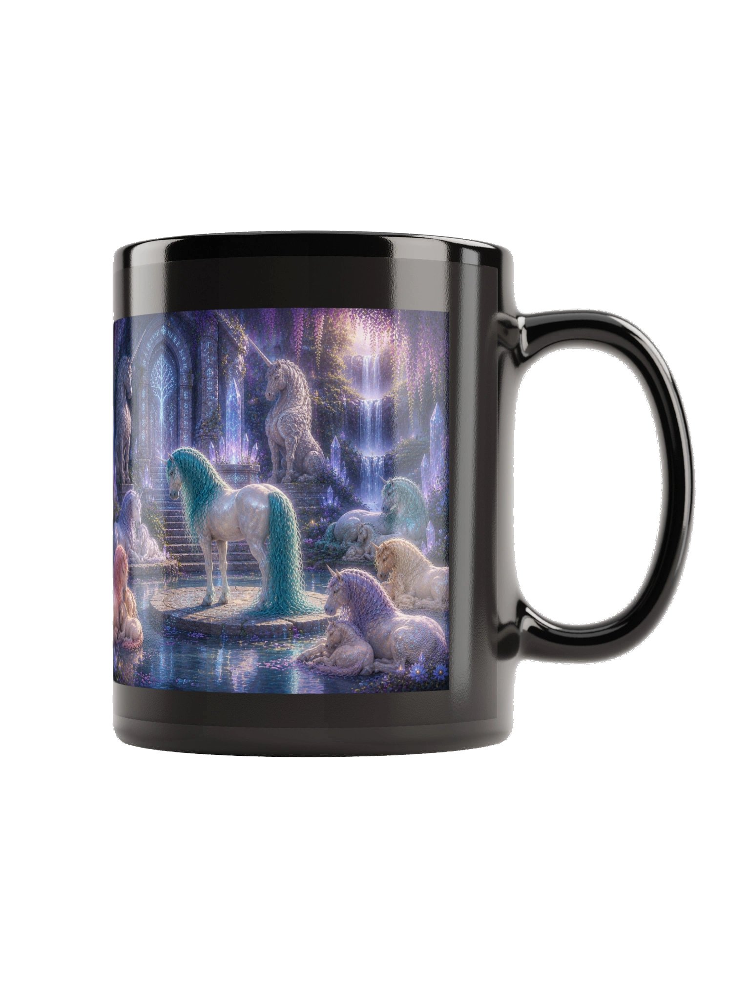 Crystal Palace Unicorns Black Glossy Mug product image (9)
