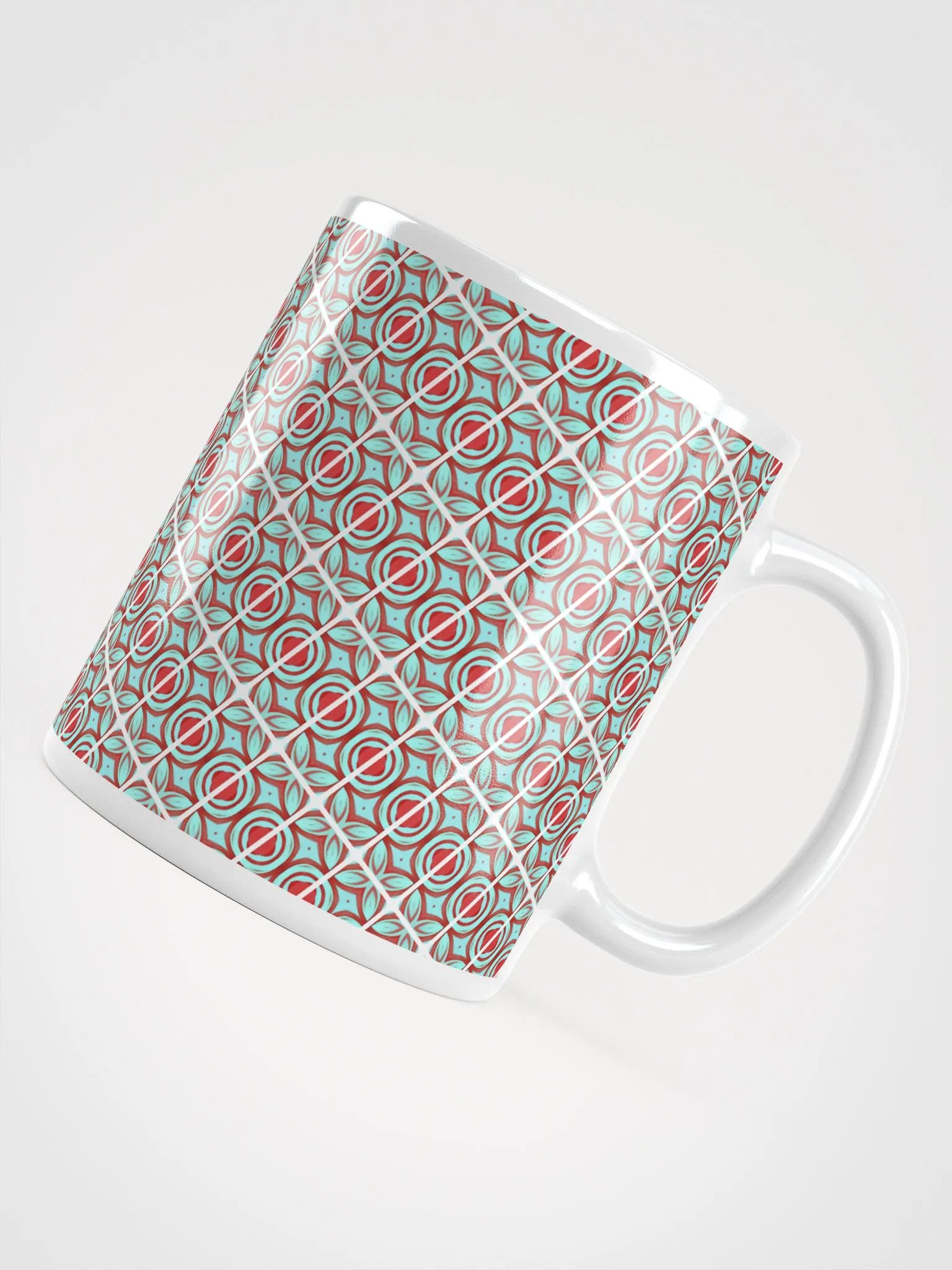 Blue & Red Diagonal Ceramic Mug product image (5)
