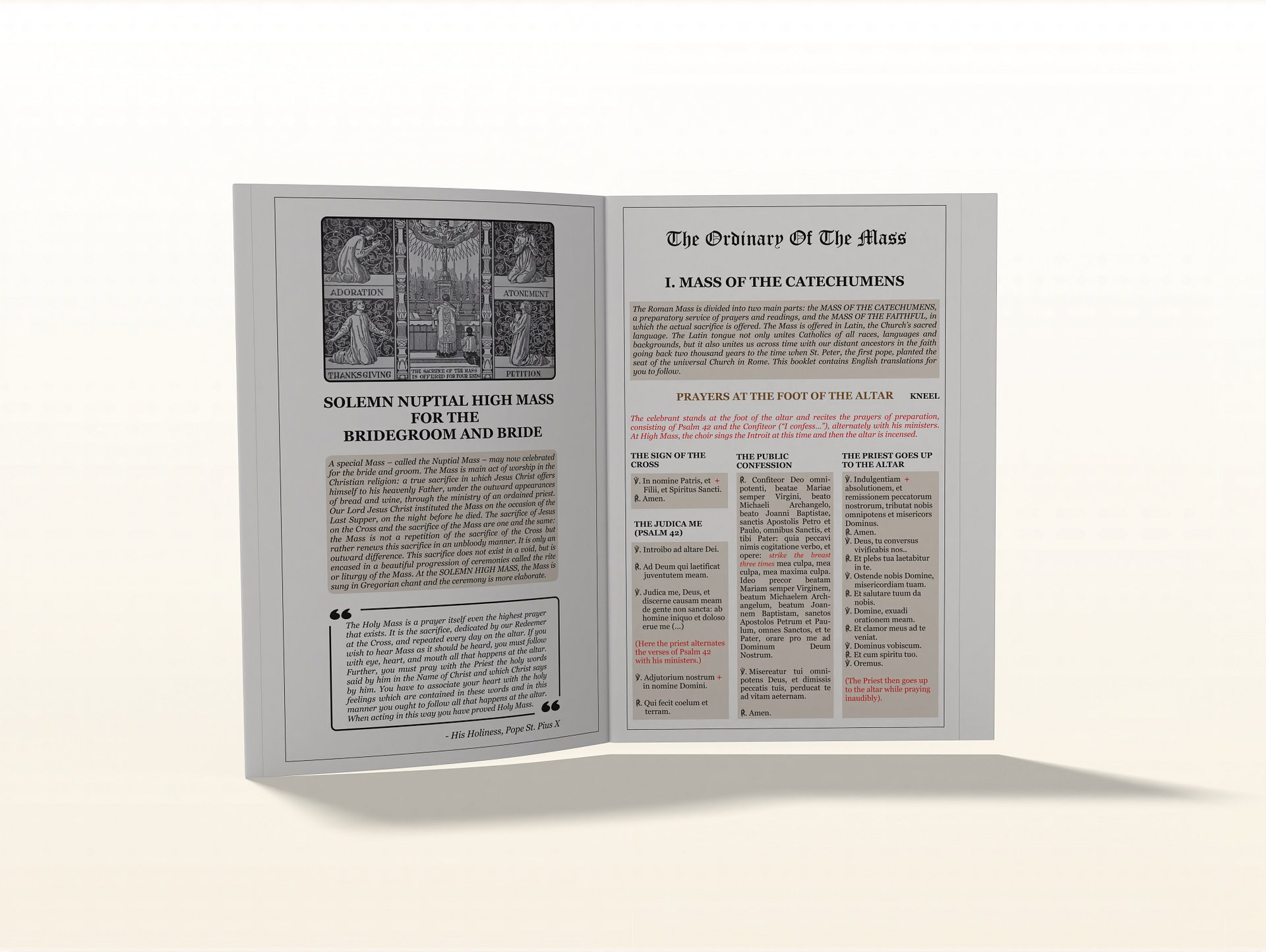 Catholic Wedding Program Booklet for Nuptial Mass in the Extra-Ordinary Form product image (9)
