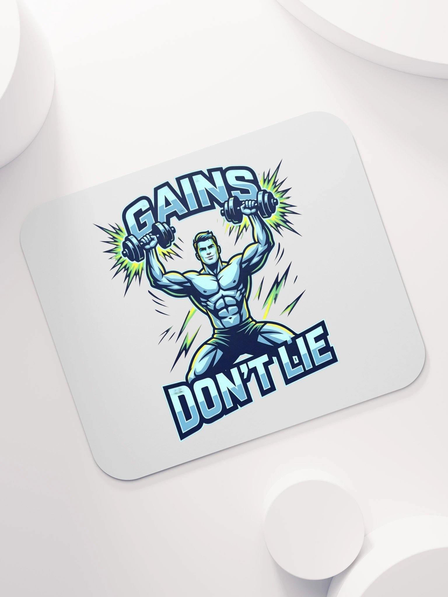 GAINS DON'T LIE Gym Mouse Pad | Fitness Motivation Desk Accessory product image (7)