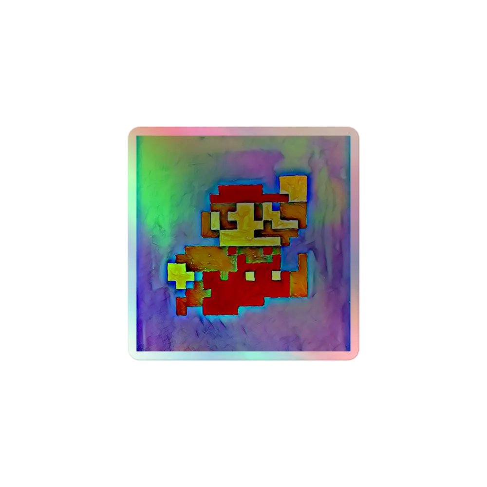 Super Mario 8-bit Holographic Sticker product image (1)