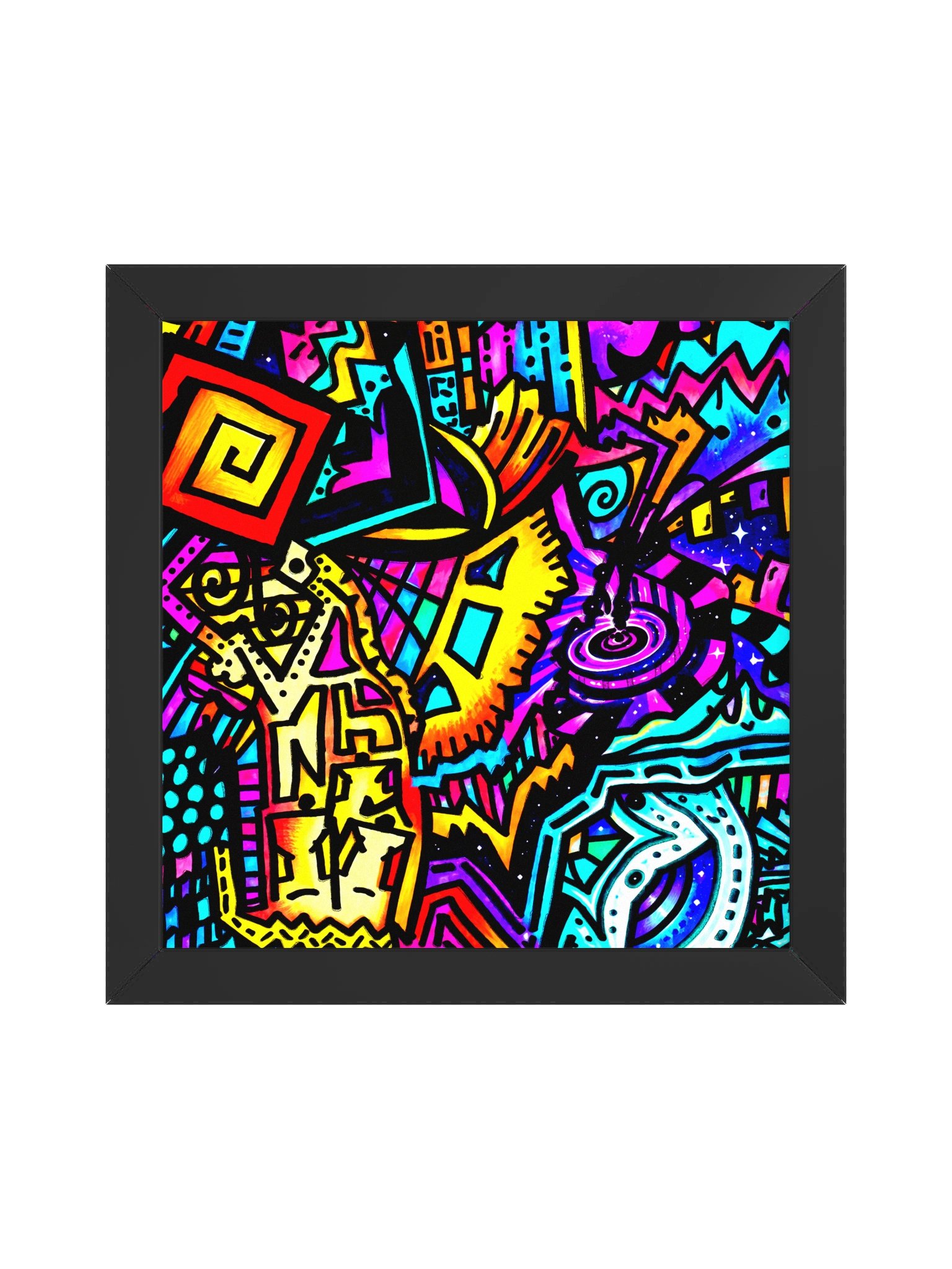 #28 Sucked into the Hive Mind - Framed Square product image (1)