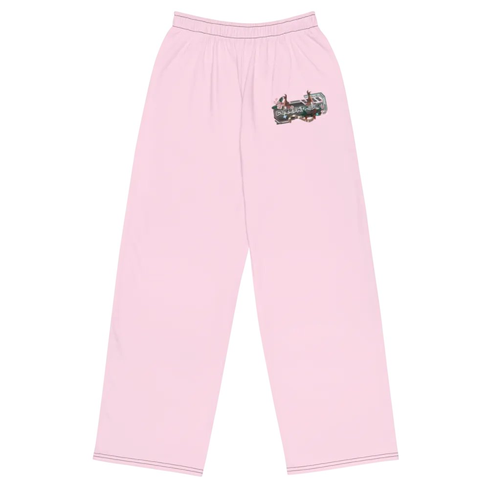 CurrentPulse "Logo" Wide Leg Joggers, Light Pink product image (1)