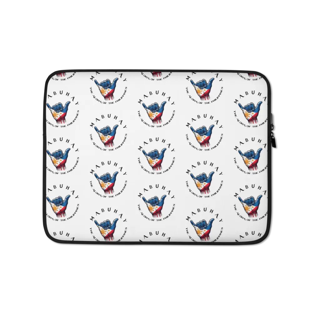 MABUHAY THE ALOHA OF THE PHILIPPINES LAPTOP SLEEVE - SHAKA HANG LOOSE VIBES FOR YOUR TECH product image (1)