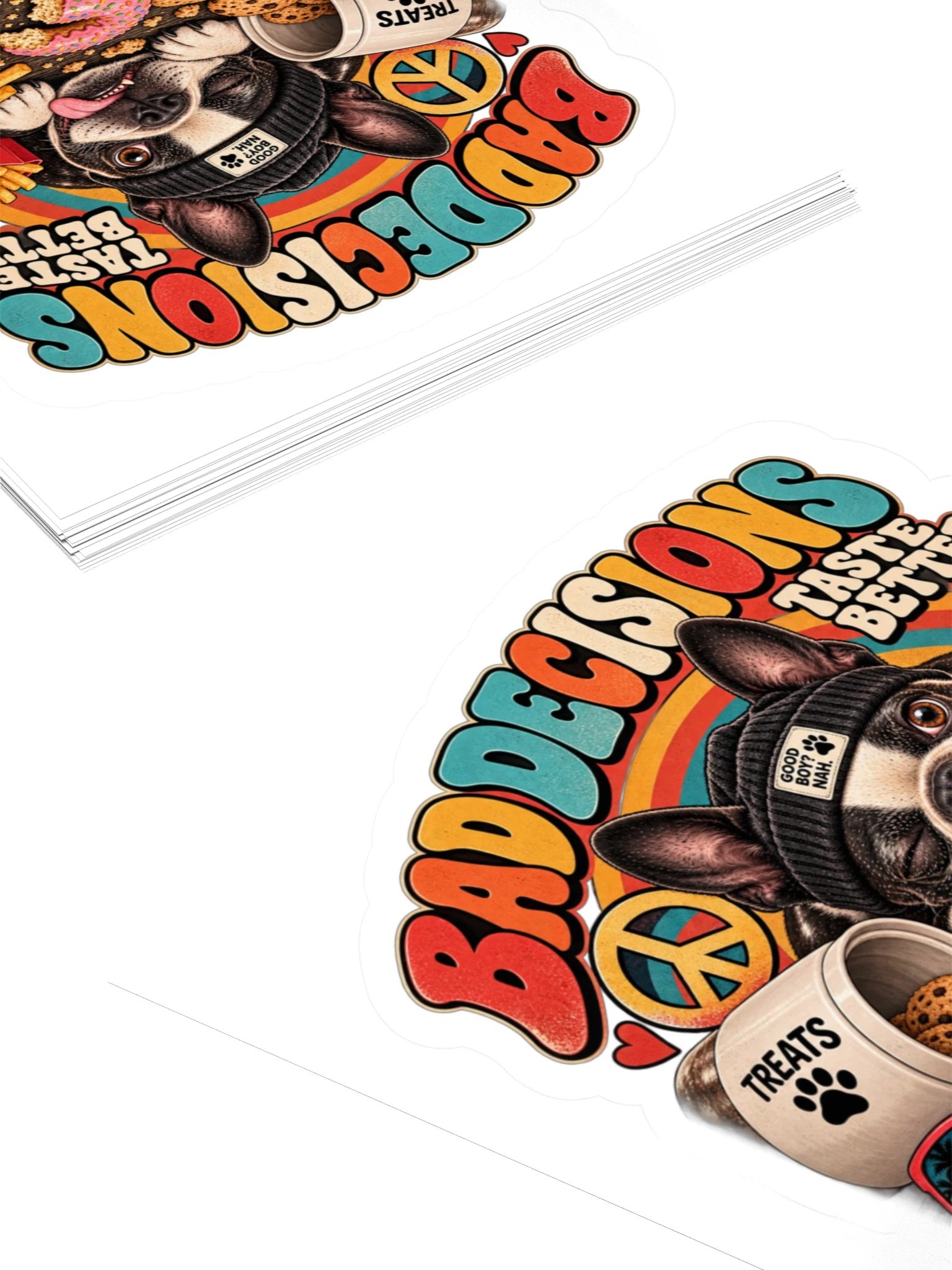 Bad Decisions Taste Better Kiss Cut Sticker product image (4)