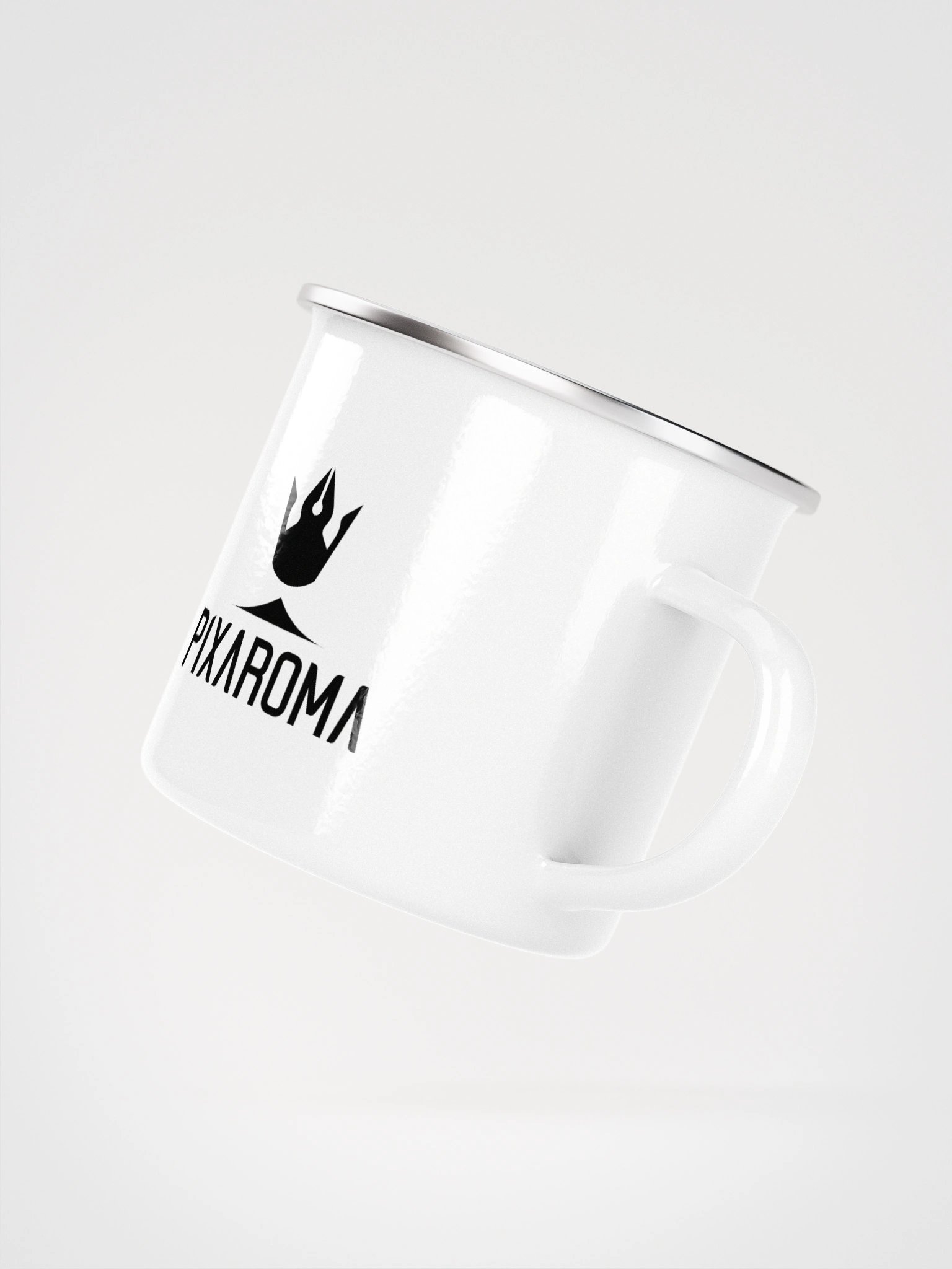 Pixaroma Black Logo Enamel Mug product image (3)